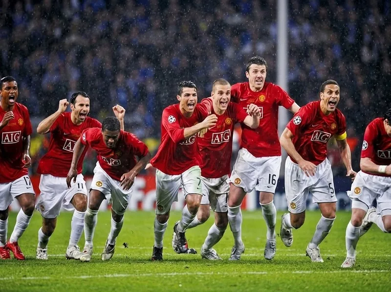Manchester United đánh bại Chelsea trên chấm luân lưu trong trận chung kết Champions League 2008 tại Moscow.